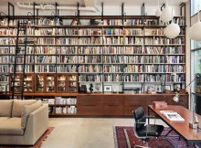 Industrial library shelves