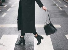 lady wearing black boots