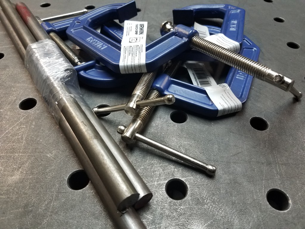 side clamp for welding table