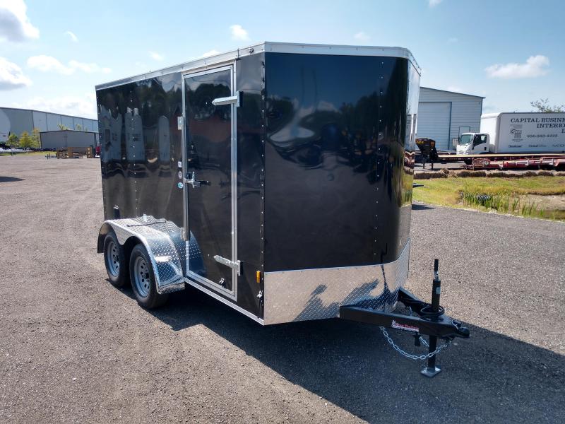 custom enclosed black trailer