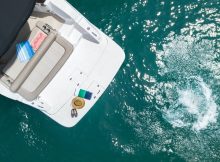 upper view from the boat in the sea