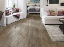 home with darker luxury vinyl tiles