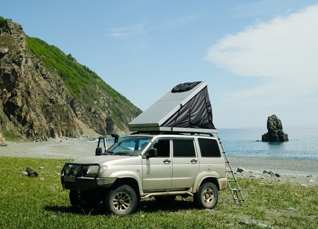 camping with a rooftop tent