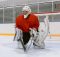 hockey goalie wearing a quality mask